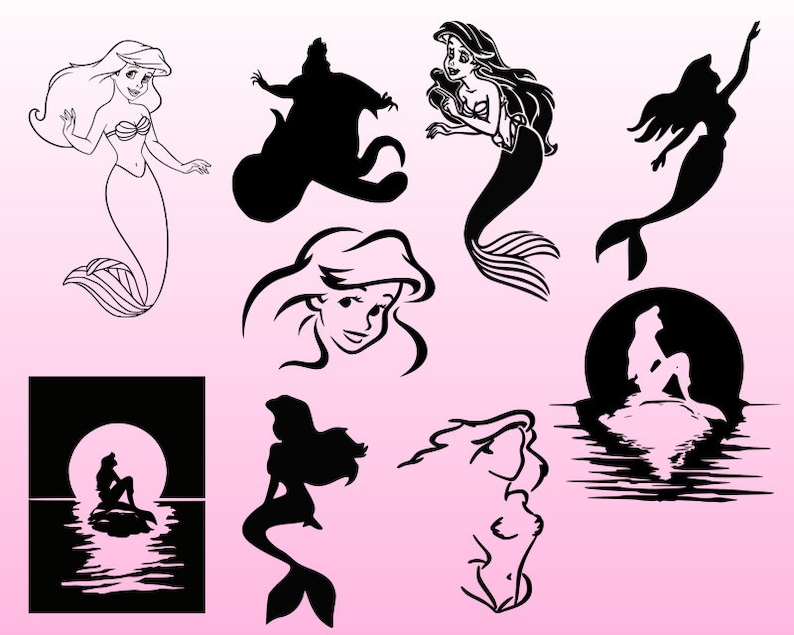 Disney Svg Mermaid Svg The Little Mermaid Svg Ariel Svg Disney Princess