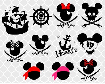 Mickey pirate SVG Bundle, Pirate svg, pirate mickey svg, cruise svg files