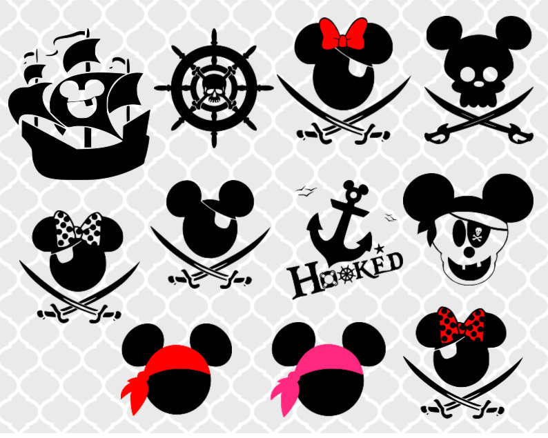 Mickey pirate SVG Bundle, Pirate svg, pirate mickey svg, cruise svg files