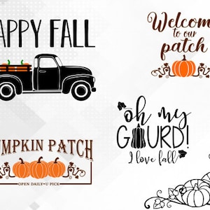 Rustic Fall Svg Bundle 15 Designs, SVG PNG EPS, Pumpkin Patch Svg ...