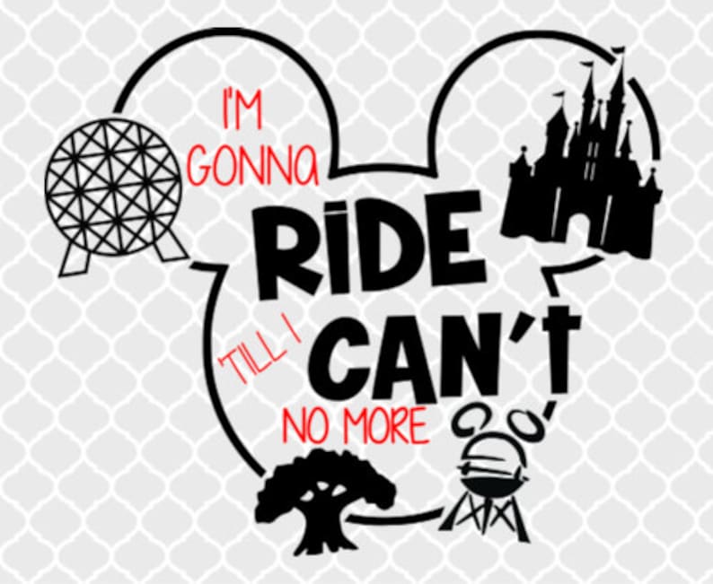 Download Disney Im gonna ride till I can't no more Disney SVG | Etsy