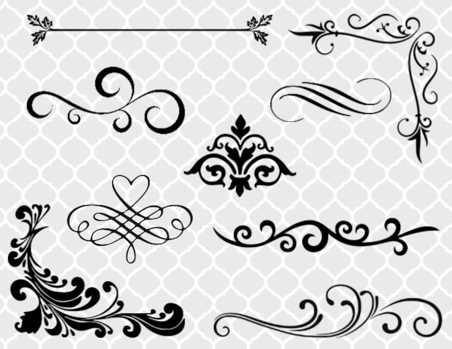 Schnörkel SVG Bundle, Schnörkel Clip Art, Schnörkel png, Schnörkel ...