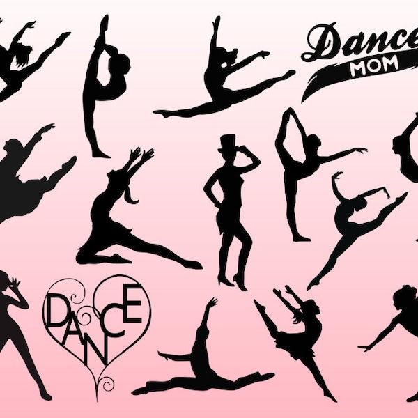 Dance SVG Bundle, dancer svg, dancing svg, dance clipart, svg files for silhouette, svg files for cricut