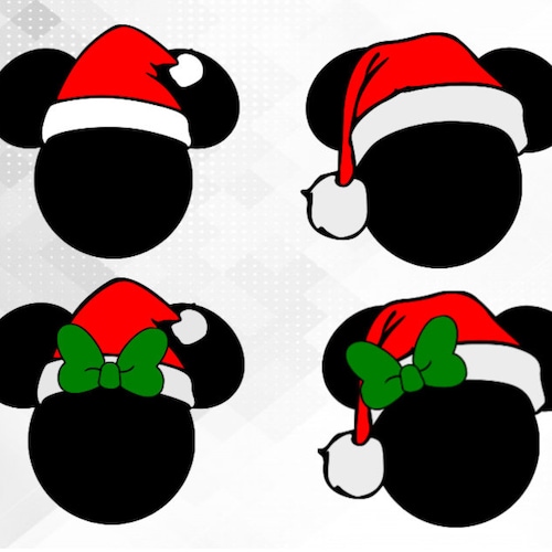 Christmas Mickey SVG Mickey With Santa 
