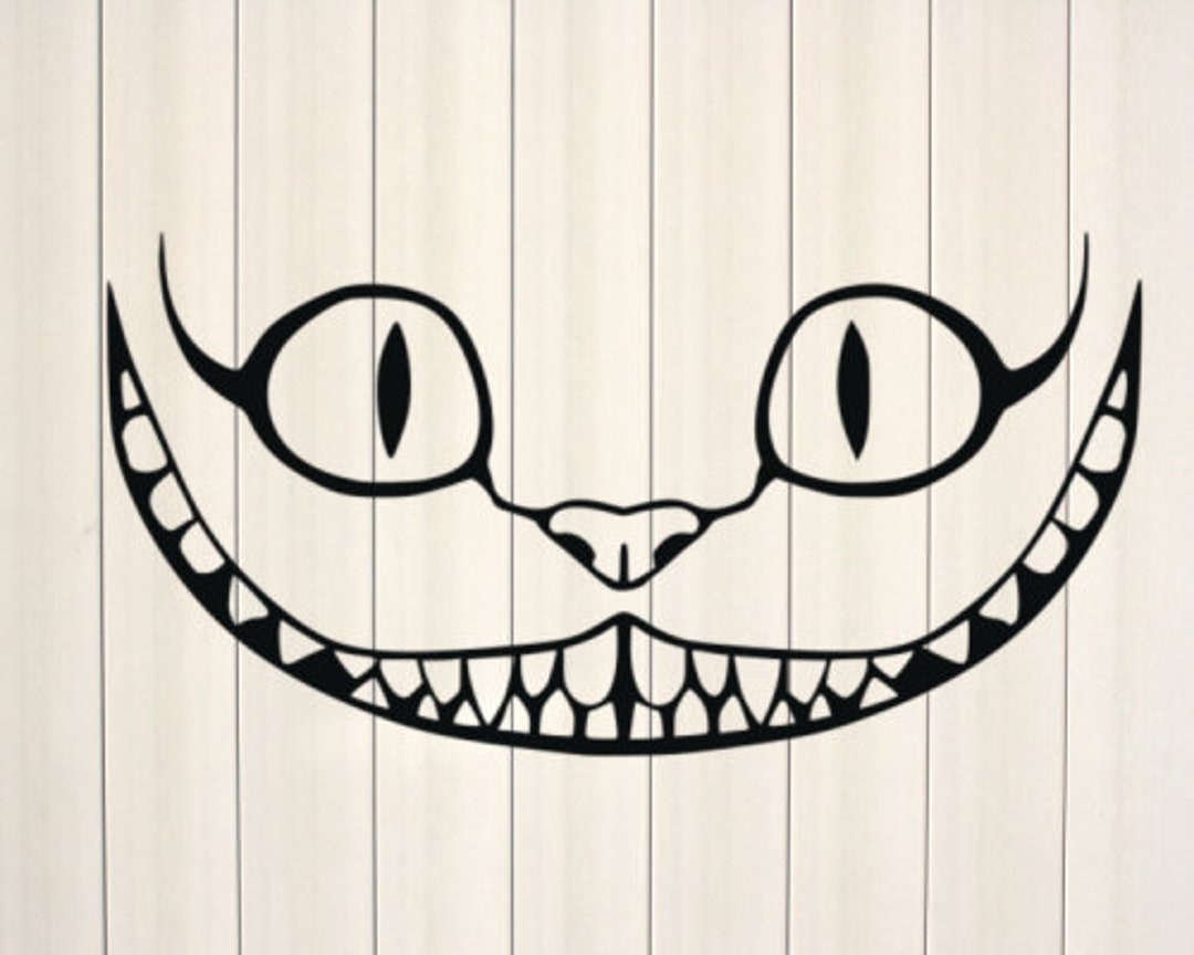 Cheshire Cat Face Svg, Alice in Wonderland Svg, Vacation Svg, Cheshire