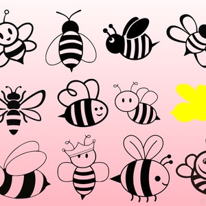 bees svg bundle, bumblebee svg, honey bee svg, bee svg, bee clipart, cut files for cricut silhouette, INSTANT DOWNLOAD