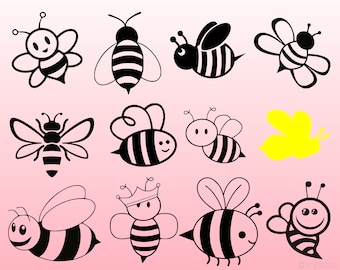 bees svg bundle, bumblebee svg, honey bee svg, bee svg, bee clipart, cut files for cricut silhouette, INSTANT DOWNLOAD
