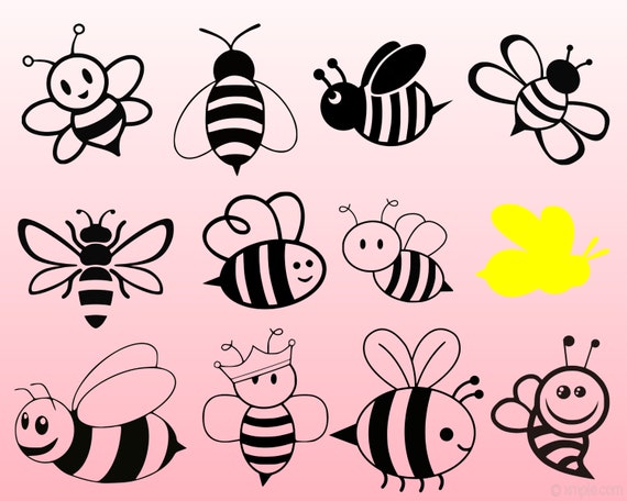 Bees Svg Bundle Bumblebee Svg Honey Bee Svg Bee Svg Bee Etsy