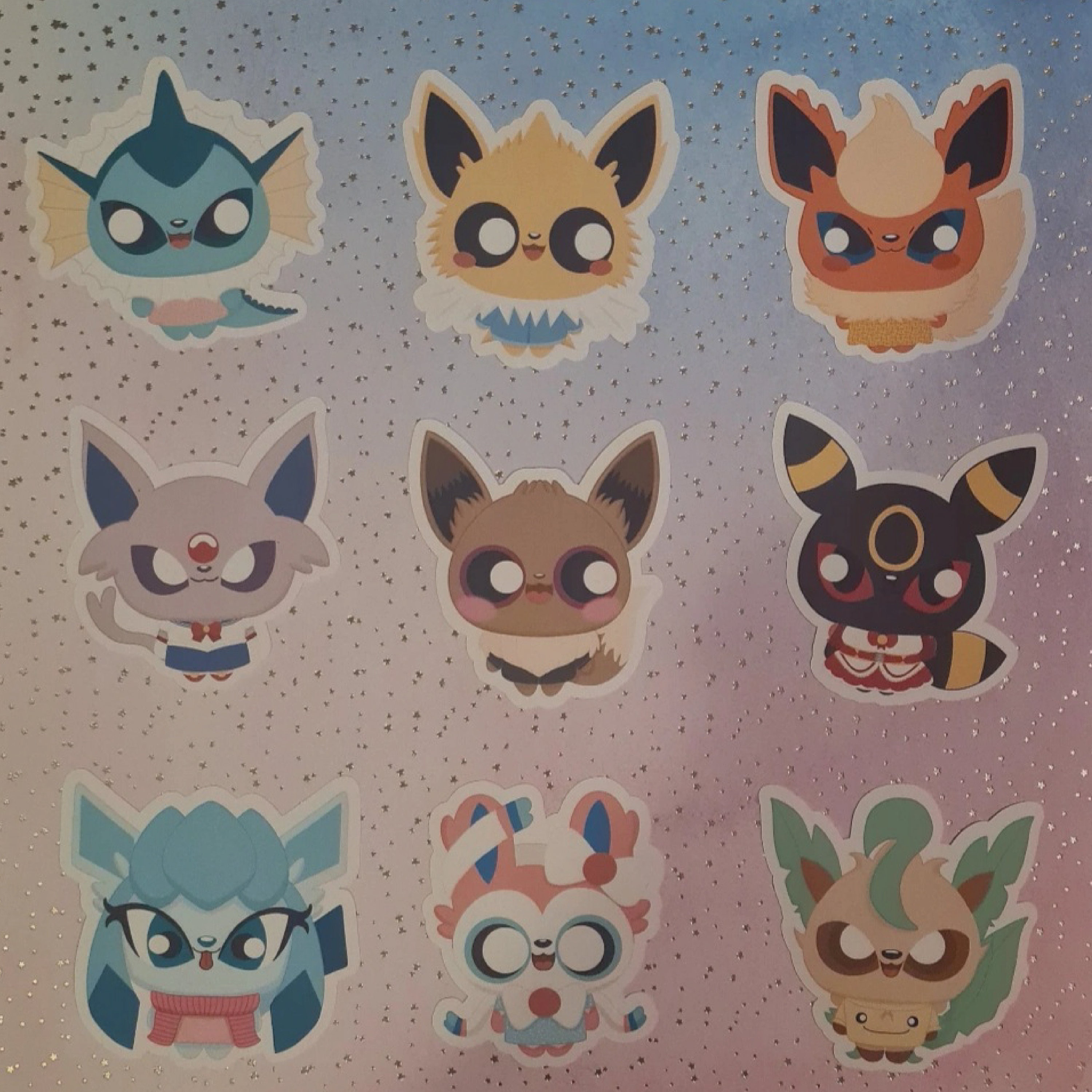 Eeveelution Stickers Autocollants Pokemon Kawaii par TamashiOhana, by  Phanjakidze Zaal