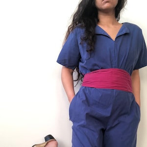 1980s Jumpsuit with Belt ~ Perfectly Worn In ~ Size S/M