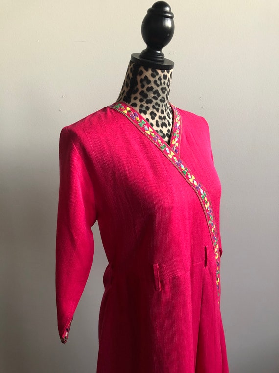 1970s Pink Dress ~ Made in Bombay - image 4