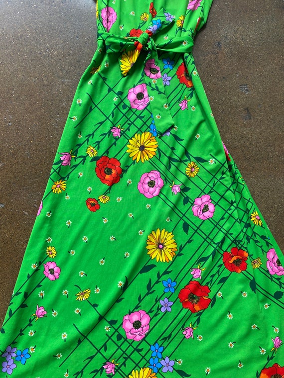 1970s Floral Dress ~ Size Small - image 4