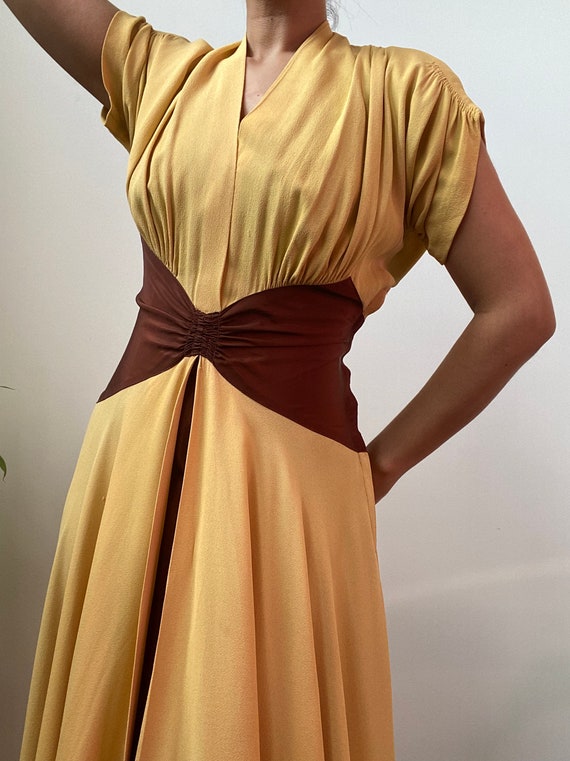 1940s Color Block Grecian Gown ~ Rare 40s Vintage… - image 6