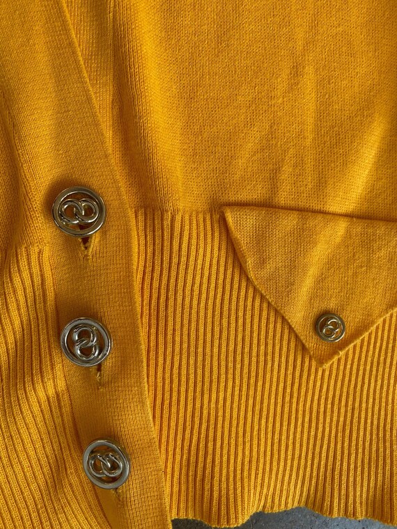 1990s Vintage Cardigan w Envelope Pockets - image 7