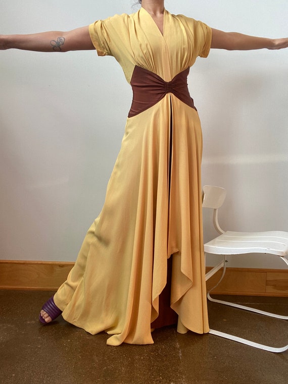 1940s Color Block Grecian Gown ~ Rare 40s Vintage… - image 7