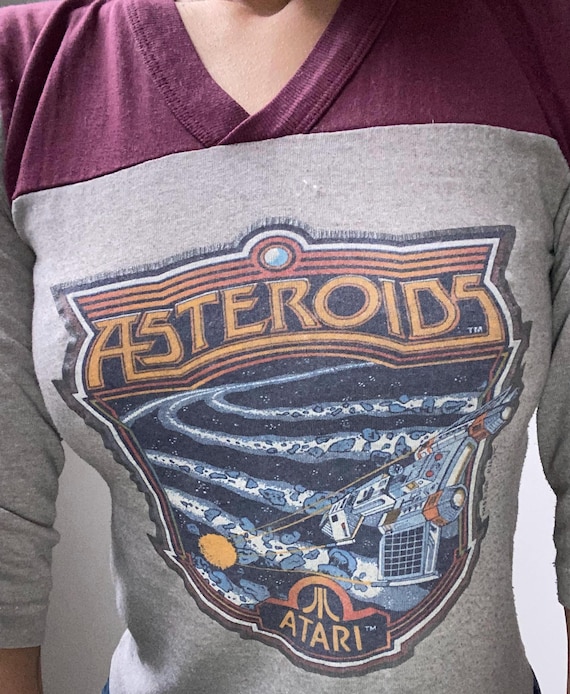 1970s 1980s Vintage Asteroids Atari T Shirt - Size Small