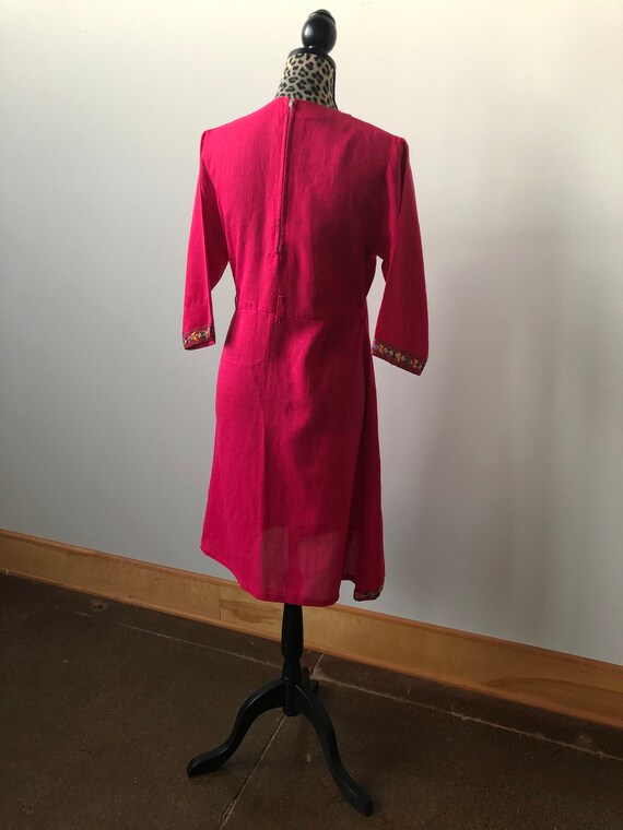 1970s Pink Dress ~ Made in Bombay - image 5
