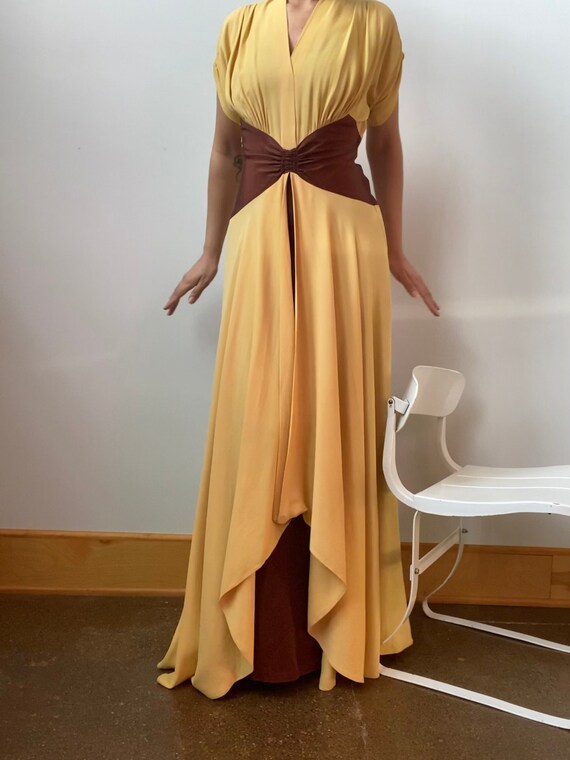 1940s Color Block Grecian Gown ~ Rare 40s Vintage… - image 3