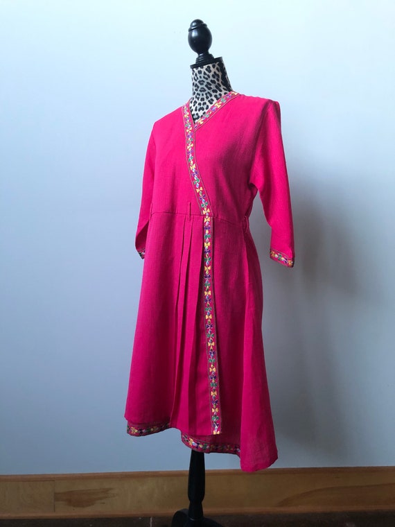 1970s Pink Dress ~ Made in Bombay - image 2