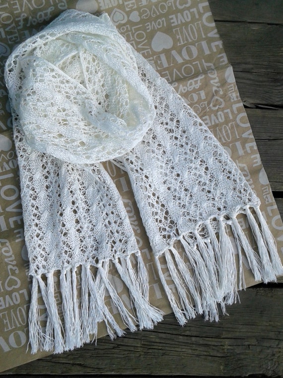 white linen shawl