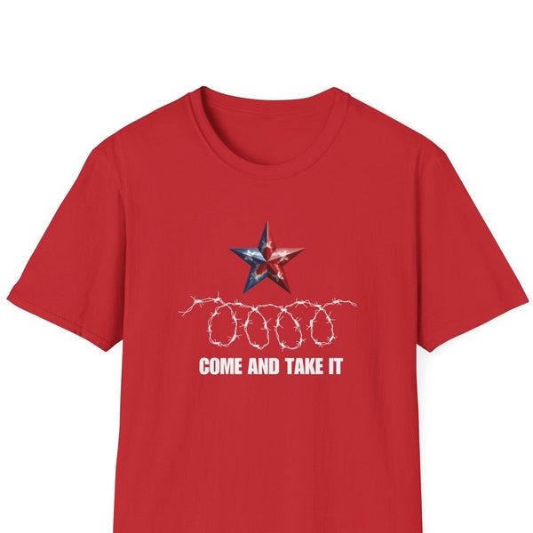 Come and Take It Razor Barbed Wire Shirt, I stand with Texas T-Shirt, Southern Border Tee, Republican Tshirt