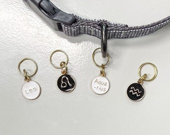 Zodiac Signs Collar Charm! Astrology Collar Charm! Astrology Sign! Zodiac Symbol! Pet Collar Charm! Dog Tag! Cat Tag! Pet Collar Accessory!