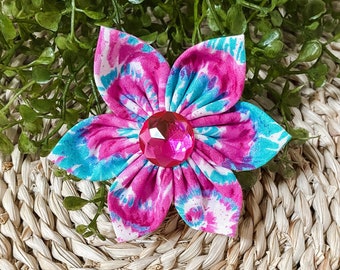 Cotton Candy!  Tie Dye! Dog Collar Flower!  Flower for the Collar or Harness!