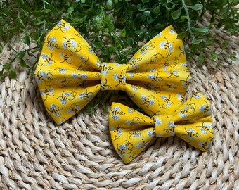 Bee Bow Tie!  Spring Bow Tie!  Bumble Bee Bow Tie! Bow Ties for Dogs! Bow Tie for Cats!