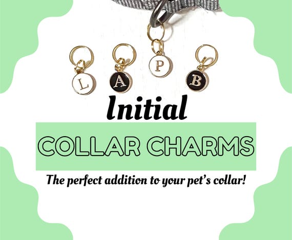 Initial Collar Charm Letter Collar Charm Pet Collar Charm Dog Tag Cat Tag Pet Collar Accessory Etsy