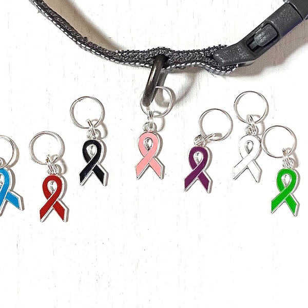 Awareness Ribbon Collar Charm! Pet Collar Charm! Awareness Ribbon Day Dog Tag! Awareness Ribbon Cat Tag! Pet Collar Accessory!