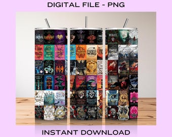 Mini Fantasy Book Tumbler Wrap - 20oz Tumbler Wrap - Fantasy Book PNG - Digital Sublimation Design - Instant Download