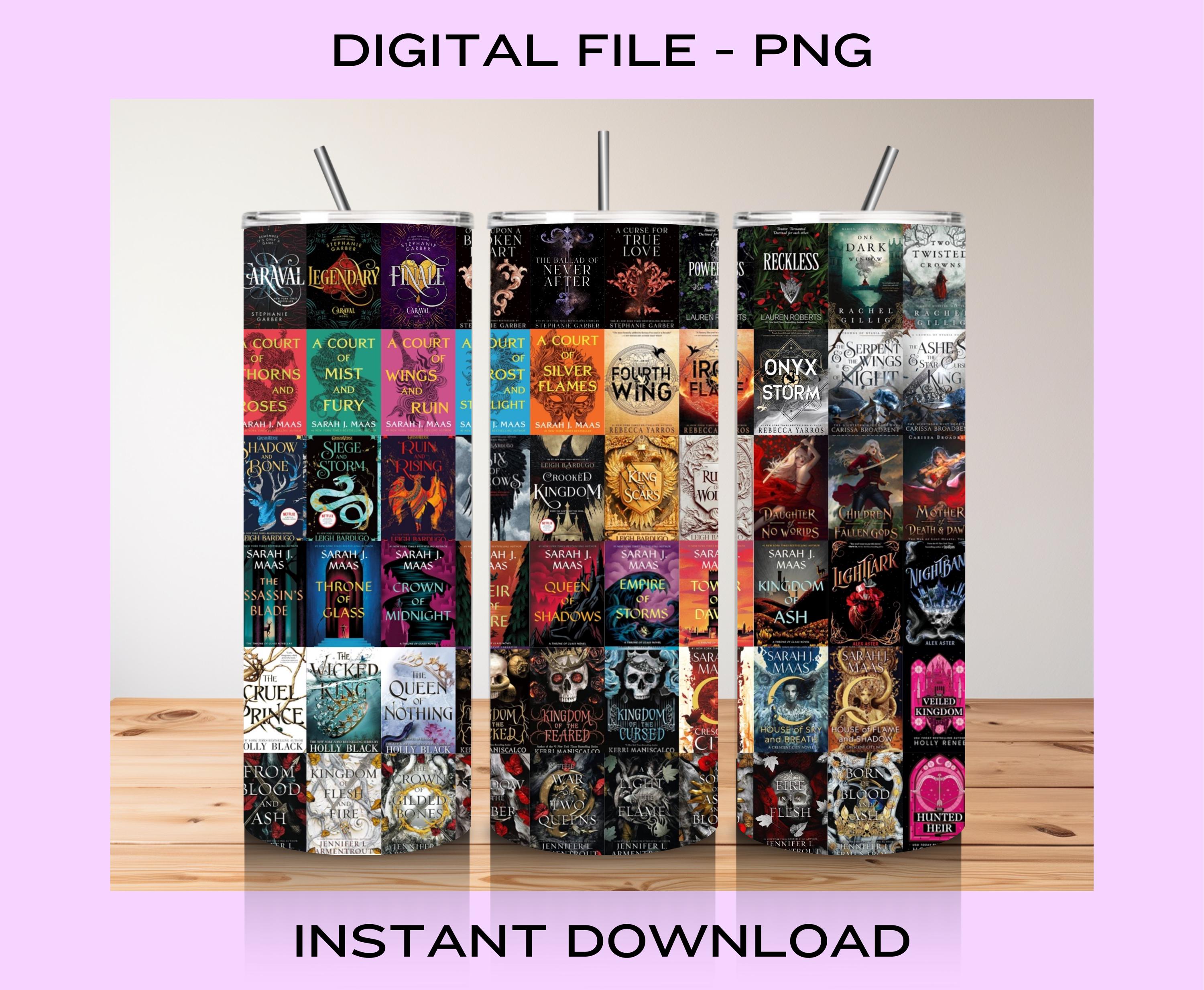 Mini Fantasy Book Tumbler Wrap - 20oz Tumbler Wrap - Fantasy Book PNG - Digital Sublimation Design - Instant Download