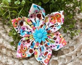 Happy Floral!  Collar Flower!  Flower for the Collar or Harness!  Dog Collar Accessory!