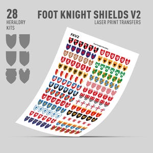 V2 Anhänger für Caballeros ein Stück übertragbar auf Wasser für Wargaming 28 mm, Kit escudos de caballero del reino paé