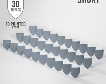 Escudos para wargaming 28 mm, Escudos cortos
