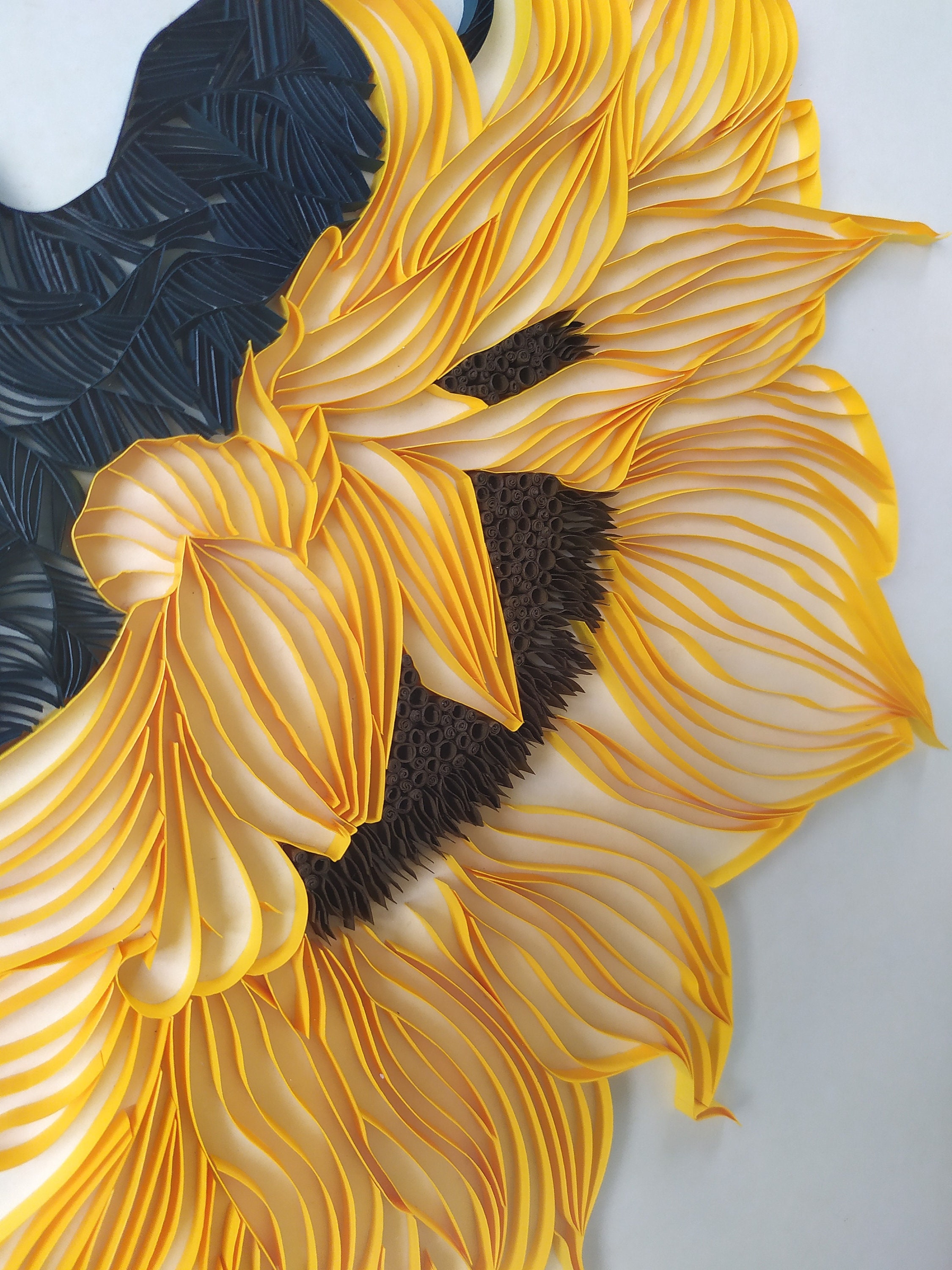 Quilling Sunflowerwall hanging Home decor paper art 3d Etsy