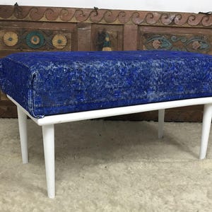 Ottoman Bench, Handmade Furniture Kilim Bench, Footstool Bench, Upholstered Bench , Bedroom Bench, Entryway & Vanity Bench Piano Bench 18x36