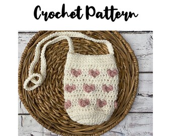 CROCHET PATTERN Toddler Heart Bag, Crochet Bag, Crochet Purse, Crossbody Bag, Digital Download PDF, Crochet Tutorial, Crochet Kit