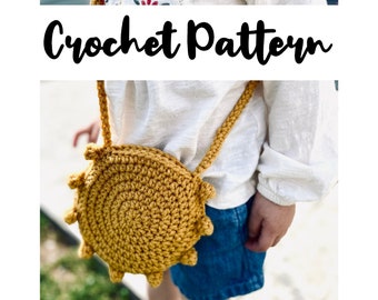 Toddler Eden Bag CROCHET PATTERN, Crochet Bag, Crochet Purse, Crossbody Bag, Boho Purse, Crochet Toddler Purse Pattern, Digital Download PDF