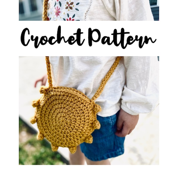 Toddler Eden Bag CROCHET PATTERN, Crochet Bag, Crochet Purse, Crossbody Bag, Boho Purse, Crochet Toddler Purse Pattern, Digital Download PDF