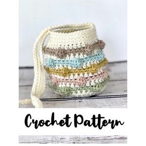 Bobble Bucket Bag CROCHET PATTERN, Toddler Child Crochet Bag Purse, Crossbody Bag, Boho Bag, Crochet Tutorial, Digital Download PDF