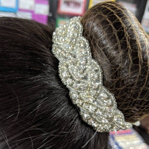 n'Ice Buns Hair Wraps - Silver Braid -Rhinestone Bun Wrap