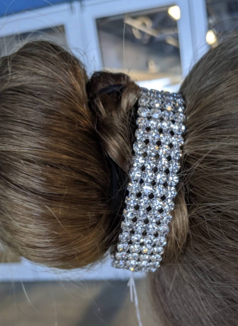 N'ice Buns Hair Wraps 4row Bling Silver Rhinestone Bun Etsy