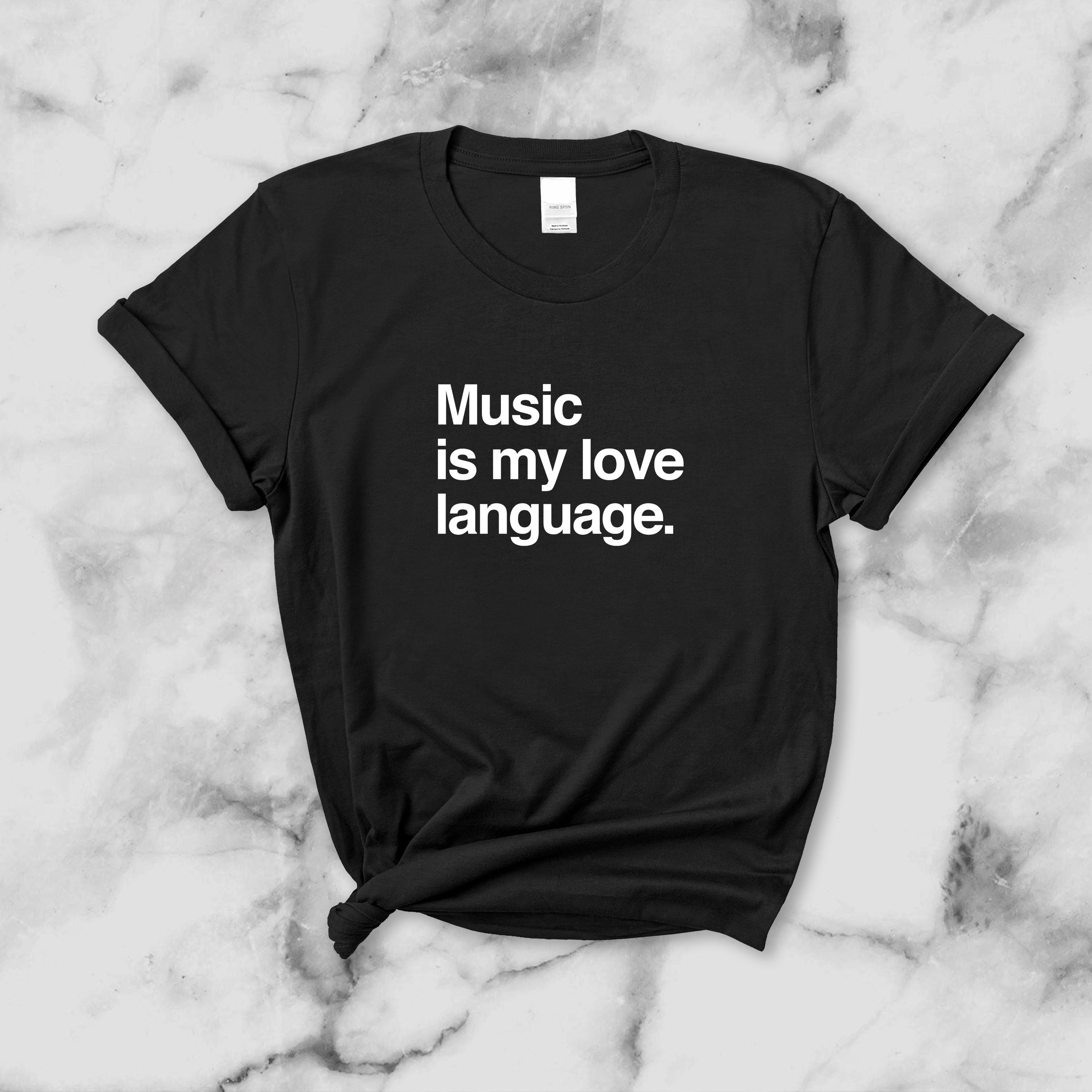 Music is my Love Language Helvetica Unisex T-Shirt | Etsy