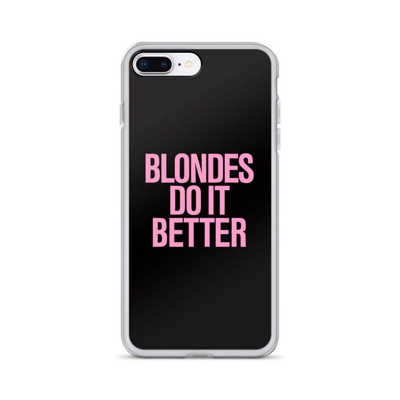Blondes do it Better Pink 80/'s Typography iPhone Case