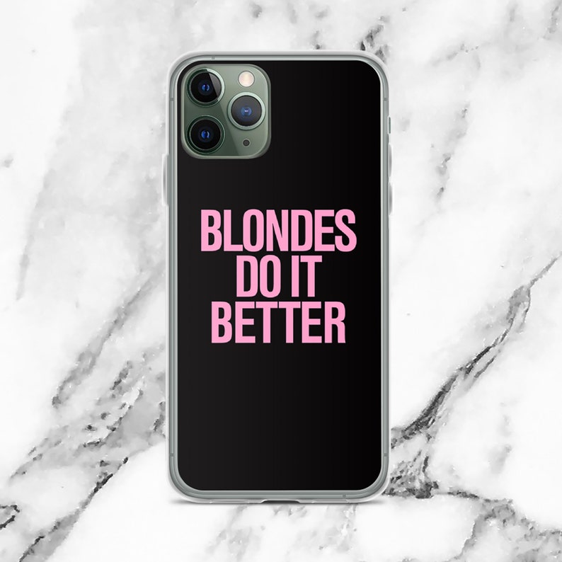 Blondes do it Better Pink 80/'s Typography iPhone Case