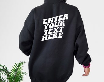 hoodies with writing on the back