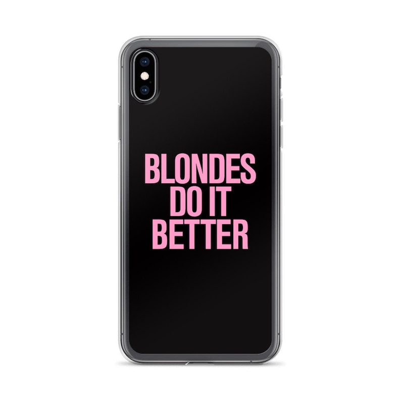 Blondes do it Better Pink 80/'s Typography iPhone Case