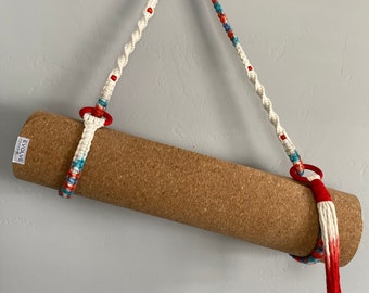 Customizable Macrame Yoga Mat Strap - Yoga Mat Holder - Dip-Dye Yoga Mat Strap