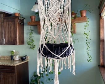 Macrame Cat Swing - Cama colgante para gato / Cabestrillo